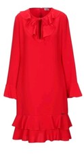 Liu Jo Candy Knee‑Length Dress UK 12 EU 44 Red ¾ Sleeve Luxe NWT Italian Style