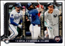 2025 Topps Baseball Series 1 #345 AL Batting Average Leaders Witt Guerrero Judge