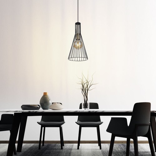 Lampada Pendente Luce Sala da Pranzo Nero Ottone Antico Cucina H 120cm - Foto 2 di 9