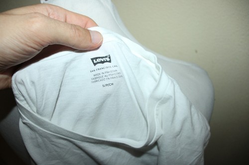 CAMISA DE VERANO CON LOGO PARA HOMBRE LEVI CAMISETA BLANCA LEVIS T. S, CW-3307 - Imagen 5 de 5