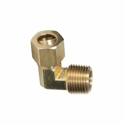 Plumbing Fitting 90 Degree Brass Elbow 1/4 Inch NPT X 1/4 Compression Tube Size - Image 3 of 3