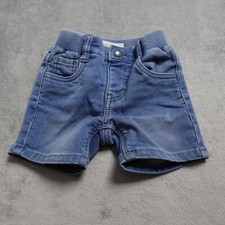 Levi's Knit Shorts Boy's Size 12M Blue Denim Stretchy Ribbed Waist Pull On