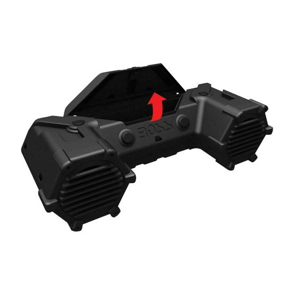 BOSS Bluetooth Amplified All-terrain Sound System 8" Marine Speakers w/ LED Bar - Image 3 of 4