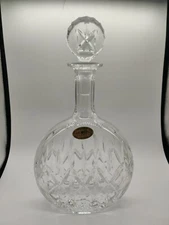 Vintage Block 24% Full Lead Crystal hand crafted Decanter w/Stopper Poland 12'