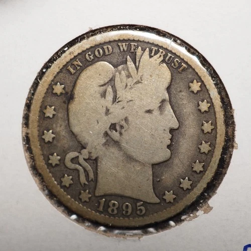 1895   *O *  BARBER SILVER QUARTER  ***NICE*** FREE SHIPPING   C2112