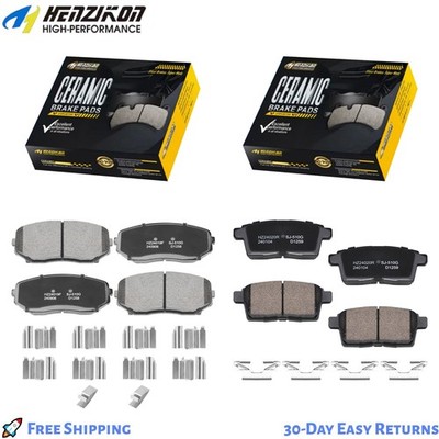 Front & Rear Ceramic Brake Pads w/ Hardware Fits MAZDA CX-9 2007-2015 All Models