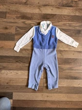 Vintage Made In America Knit Bodysuit, Boys Size 12 Month, Perfect For Spring 