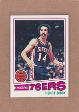 1977-78 TOPPS BASKETBALL WHITE BACK HENRY BIBBY #2 76ERS EXMT/NM *A46454