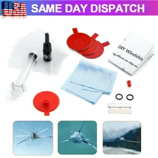 Glass Windshield Repair Tool Kit Fix Car Wind Glass Windscreen Chip Crack!