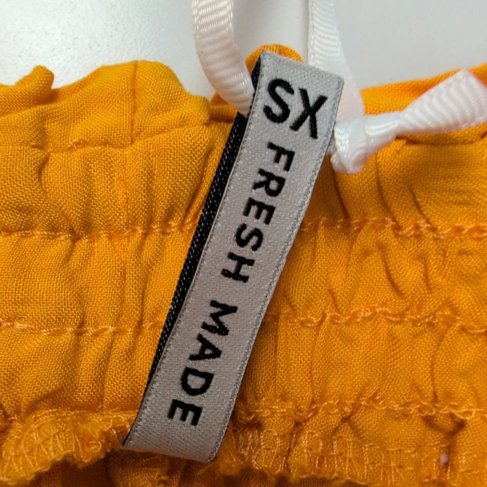 Short Femme XS Fresh Made Jaune 100% Viscose Fluide Neuf - Photo 3/4