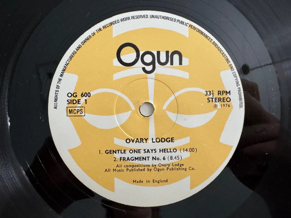 Ovary Lodge Self Titled LP - Ogun OG 600 Psych Rock Tippett Miller Perry NM — 第 4/4 张图片