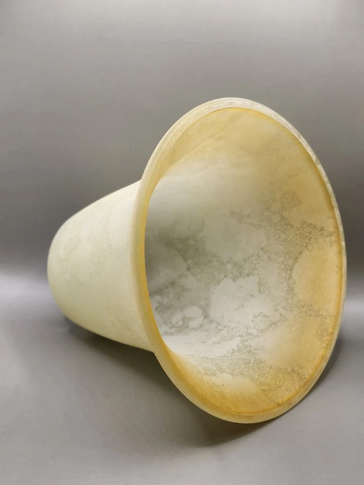 Fan Light Shade Glass Frosted Bell Sconce Beige Textured Lamp Fan Shade - Image 4 of 4