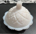 VTG Westmoreland Milk Glass Thumbelina Dome Lid Butter Dish Retro Scalloped