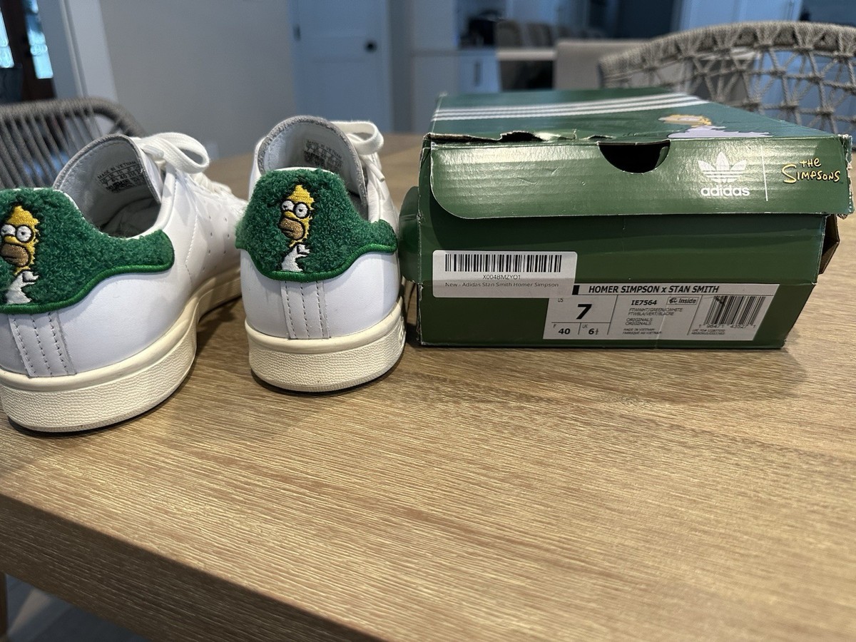 adidas Homer Simpson x Stan Smith Sneakers Size 7 (UK 6.5) Originals with Box View 2