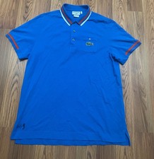 Lacoste Polo Mens Large Andy Roddick Pocket Performance Blue Tennis