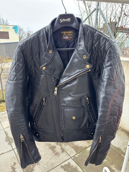 Vanson Chopper Biker Lederjacke D-Pocket Gr. US 40 M L