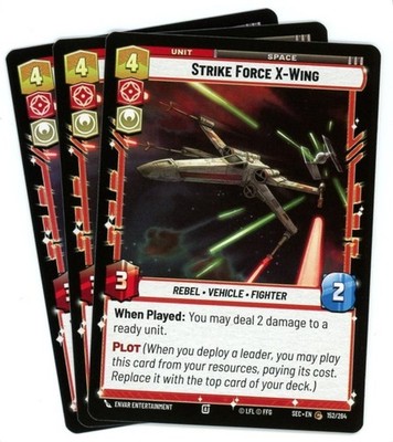 x3 Strike Force X-Wing - 152/264 - Secrets of Power - SWU Star Wars Unlimited NM