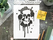 Dripping Skull Wall Art Stencil for Edgy Decor - StencilAir