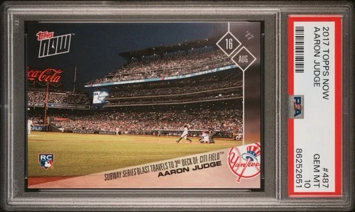 2017 Topps Now #487 Aaron Judge RC PSA 10