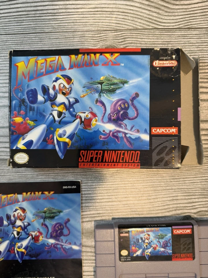 Mega Man X SNES Complete in Box Authentic Capcom CIB - See Photos - Image 2 of 4