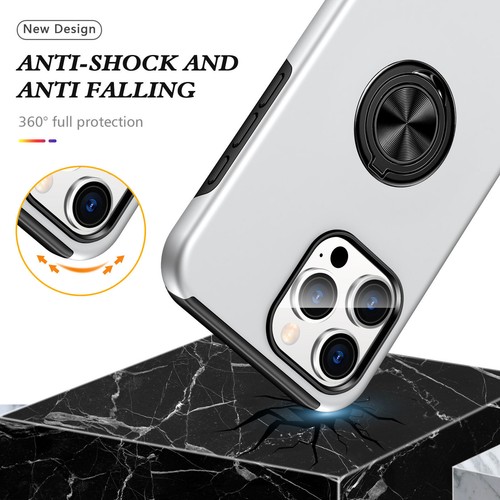 Rugged Magnetic Case with Stand Ring Holder For iPhone 16 Pro Max 16 Plus - Picture 19 of 57
