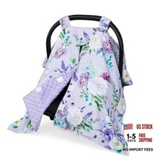 Car Seat Cover Baby, Peekaboo Opening Carseat Covers Baby Girl, purple floral