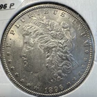 1896 Morgan Silver Dollar Philadelphia Mint Coin BU condition slightly toned