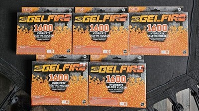 5 Stück: Hasbro Nerf Pro Gelfire Kugeln, Blaster, Nachfüllpack (1600 Stück) Set
