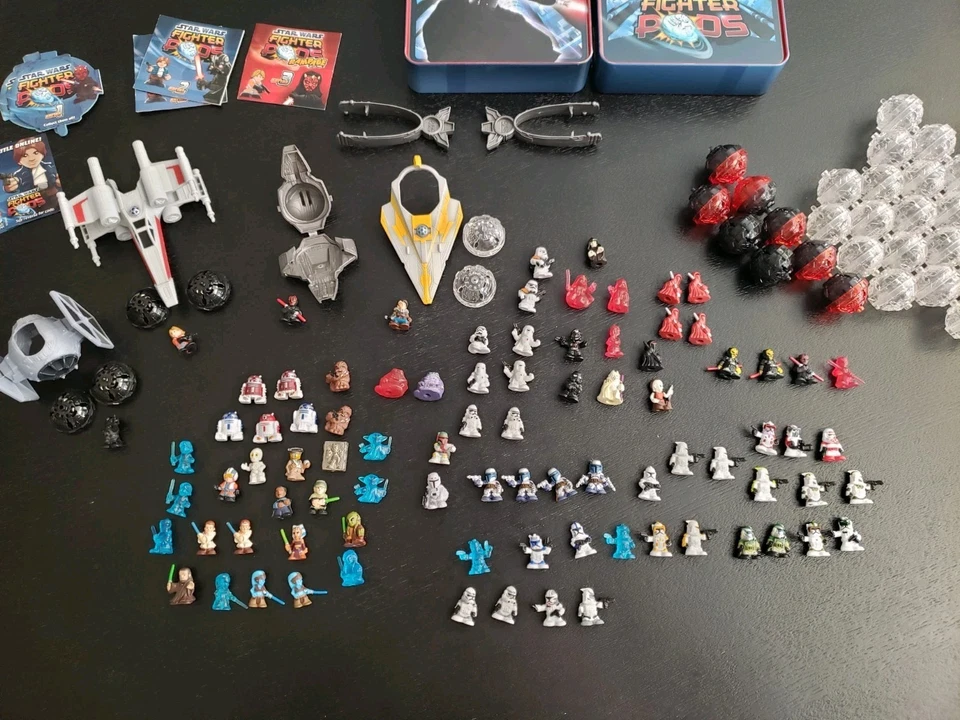 Gran Lote 87 Cápsulas de Lucha Hasbro Star Wars + 4 Naves y Estuche de Metal - Clones Raros Foto 3 de 4