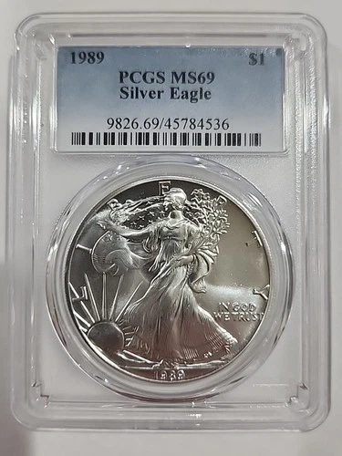1989 American Silver Eagle PCGS MS69