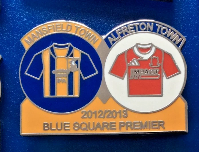 MANSFIELD TOWN FOOTBALL CLUB FC ENAMEL BADGE BADGES PINS