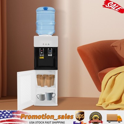 Standing Hot& Cold Water Cooler Dispenser 5 Gallon Top Loading 110V 75W/500W New