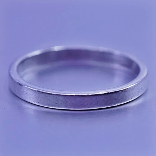 Size 9.25, vintage southwestern Mexico Sterling 925 silver wedding ring, band