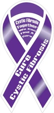 Cure Cystic Fibrosis Awareness Prevention Ribbon Vinyl Decal Sticker Choose Size