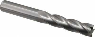 Hertel 3/4'', 3'' LOC, 3/4'' Shank, 6'' OAL, 4 Flute, Solid Carbide Square End Mi...