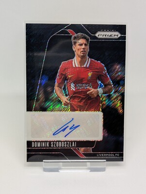 Panini Prizm 2024/25 Dominik Szoboszlai Auto One of One Black Shimmer Liverpool 