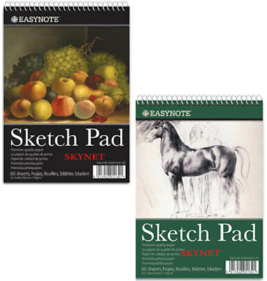 EASYNOTE PREMIUM QUALITÄT A5 Künstler Skizzenblock 170GSM PAPIER Zeichenbuch 60er Blatt
