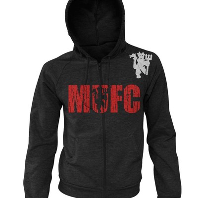 MANCHESTER UNITED MUFC SOCCER DEVIL LOGO ADULT FULL ZIP UP ...