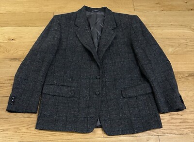 Harris Tweed Sakko Herren Blaser Jackett 26  2-Knopf Lederknöpfe Top Zustand
