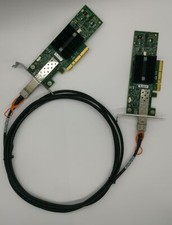 LOT OF 2 Mellanox MNPA19-XTR 10GB ConnectX-2 10Gbe Network Card 3m SFP Cable