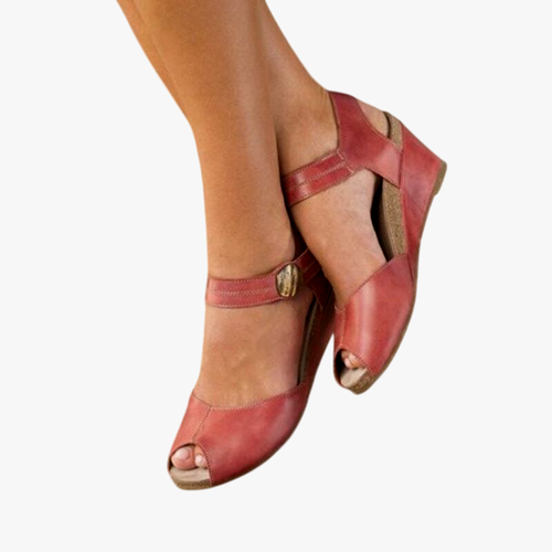 Taos Penelope Damen-Sandalen Fersenriemen rot Leder zehenfrei Größe 39 (US 8-8,5) - Bild 12 von 12