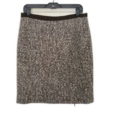 Talbots Heritage Wool Blend Boucle Tweed Skirt Corpcore Classic Brown Size 6