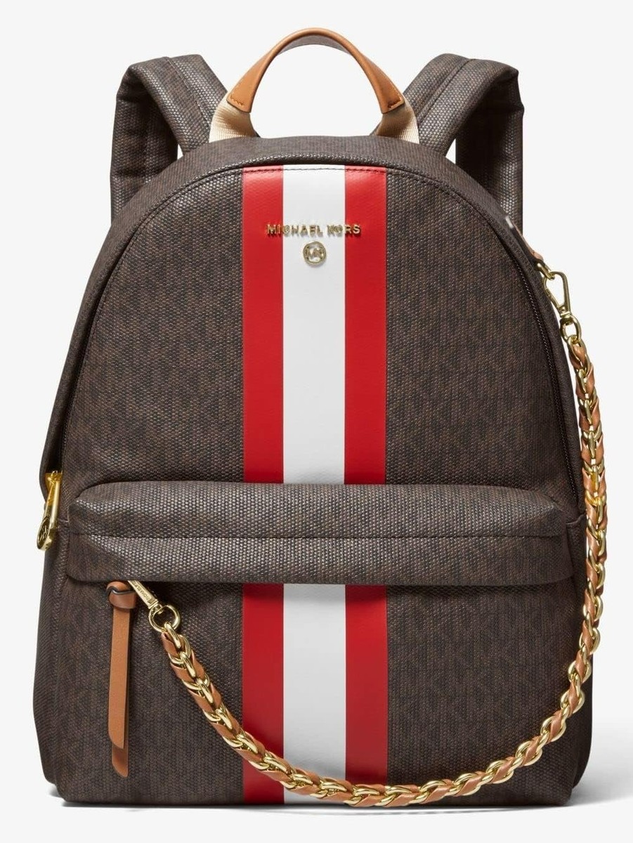 Michael Kors Brown Backpack with Pink and Orange Stripes $_57.JPG?set_id=8800005007 main image 3