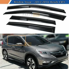 For 2012-2016 Honda CRV CR-V JDM 3D Wavy Mugen Style Window Visors Rain Guards
