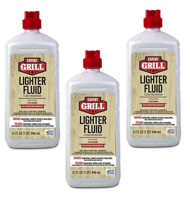Expert Grill Charcoal Lighter Fluid Pack 32 oz Each Odorless