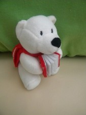 Org Stofftier Polarb&auml;r Coca Cola B&auml;r Eisb&auml;r mit Buch  11 cm Gro&szlig; Top