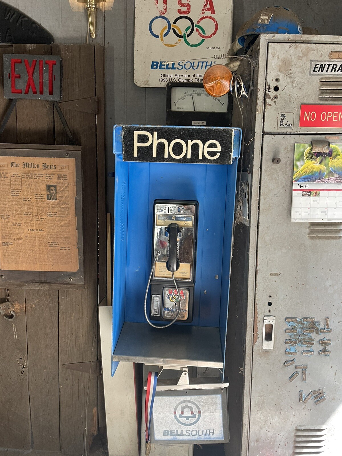telephone booth BellSouth 1996 Summer Olympics with memorabilia eBay