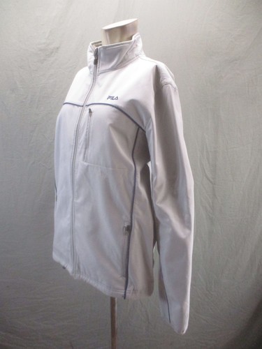 FILA Size L Mens Gray Full Zip Stand Collar Zip Pocket Warm Softshell Jacket 501 - Picture 3 of 9