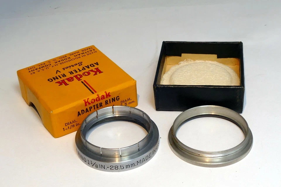Anillo adaptador Kodak serie V 5 con soporte de filtro de anillo de retención de 28,5 mm de 1 1/8" Foto 3 de 4