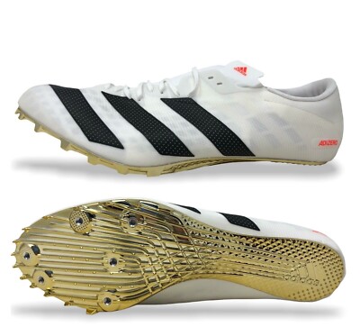 adidas Adizero Prime Sprint Track Shoes Cleats Tokyo White SIZE (No Spikes) Adidas Adizero Prime Sprint Tokyo Mens Sz 11.5 White Gold  main image 4